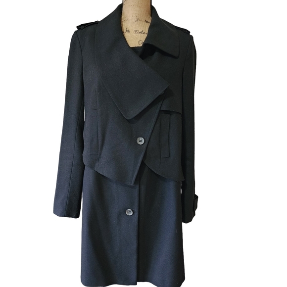 Simply Vera Vera Wang Jackets & Blazers - Simply Vera Wang Black Peacoat - Medium